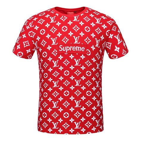 louis vuitton supreme t shirt red|supreme louis vuitton tracksuit.